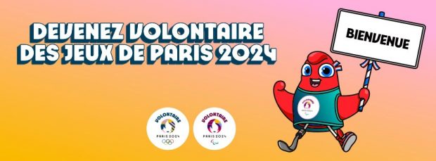 Tour de cou officiel JO PARIS 2024 volontaire Neuf cordon Jeux Olympique